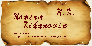 Momira Kikanović vizit kartica